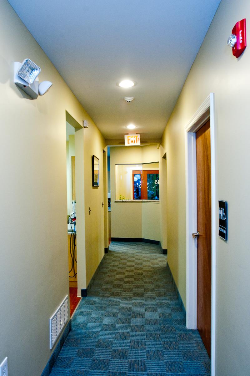 Hallway facing south